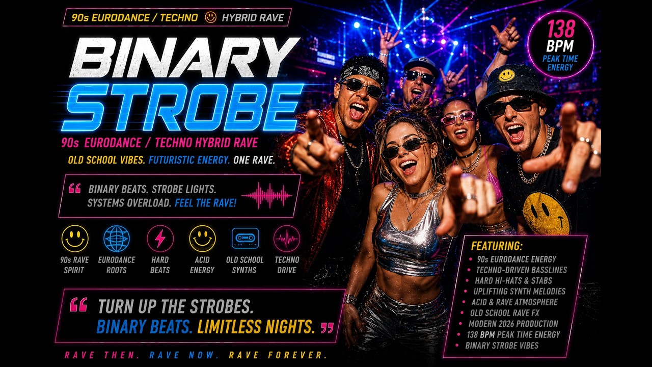 Binary Strobe-90s Eurodance/Techno Hybrid Rave