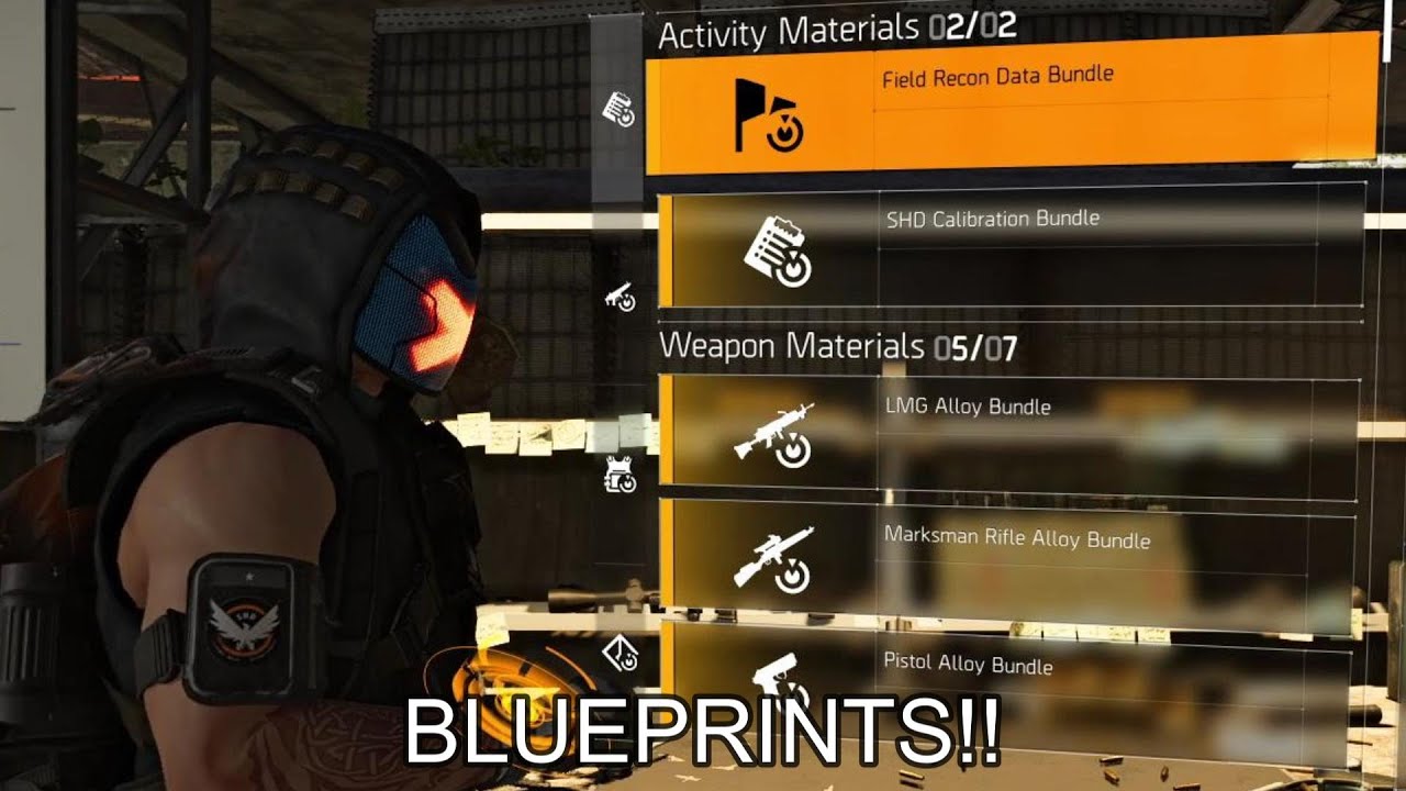 THE BEST WAY TO GET CRAFTING BLUEPRINTS [DIVISION 2]