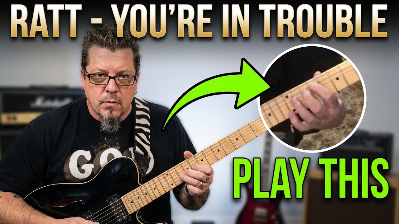 RATT -YOU'RE IN TROUBLE - Guitar Lesson by Mike Gross - How to play - Tutorial