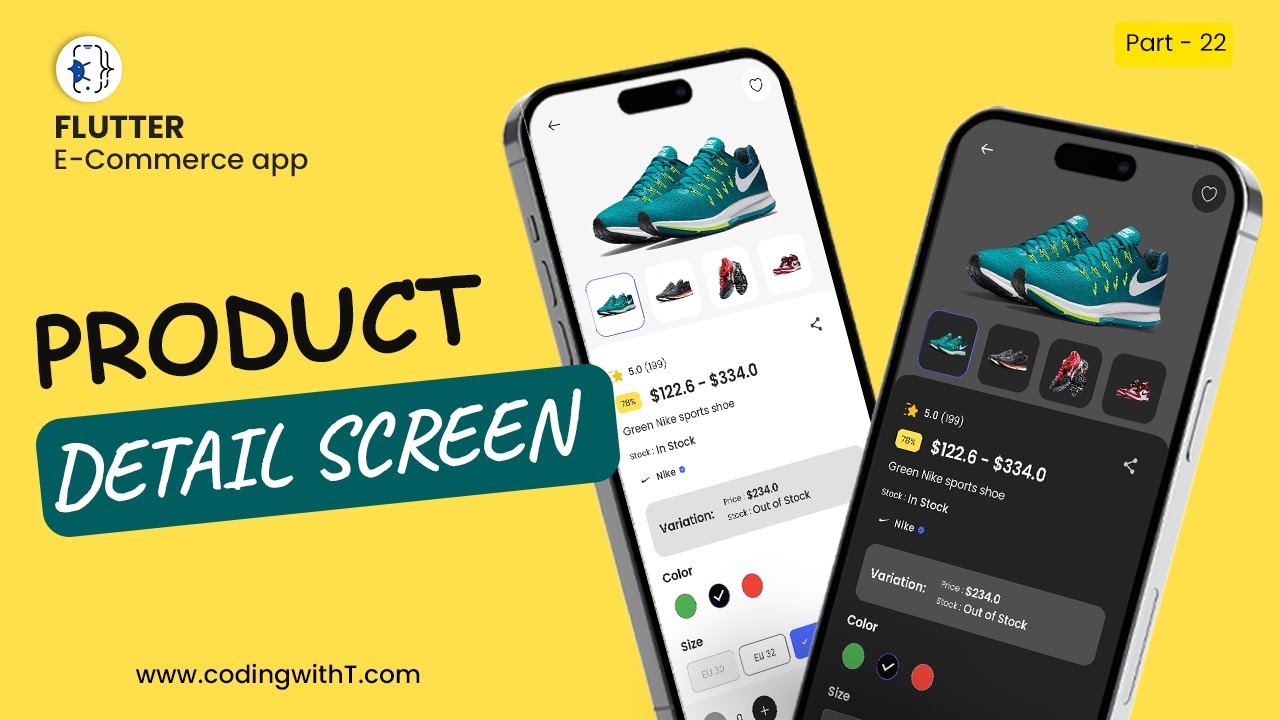 Flutter eCommerce App UI Design | Flutter Product Detail Page