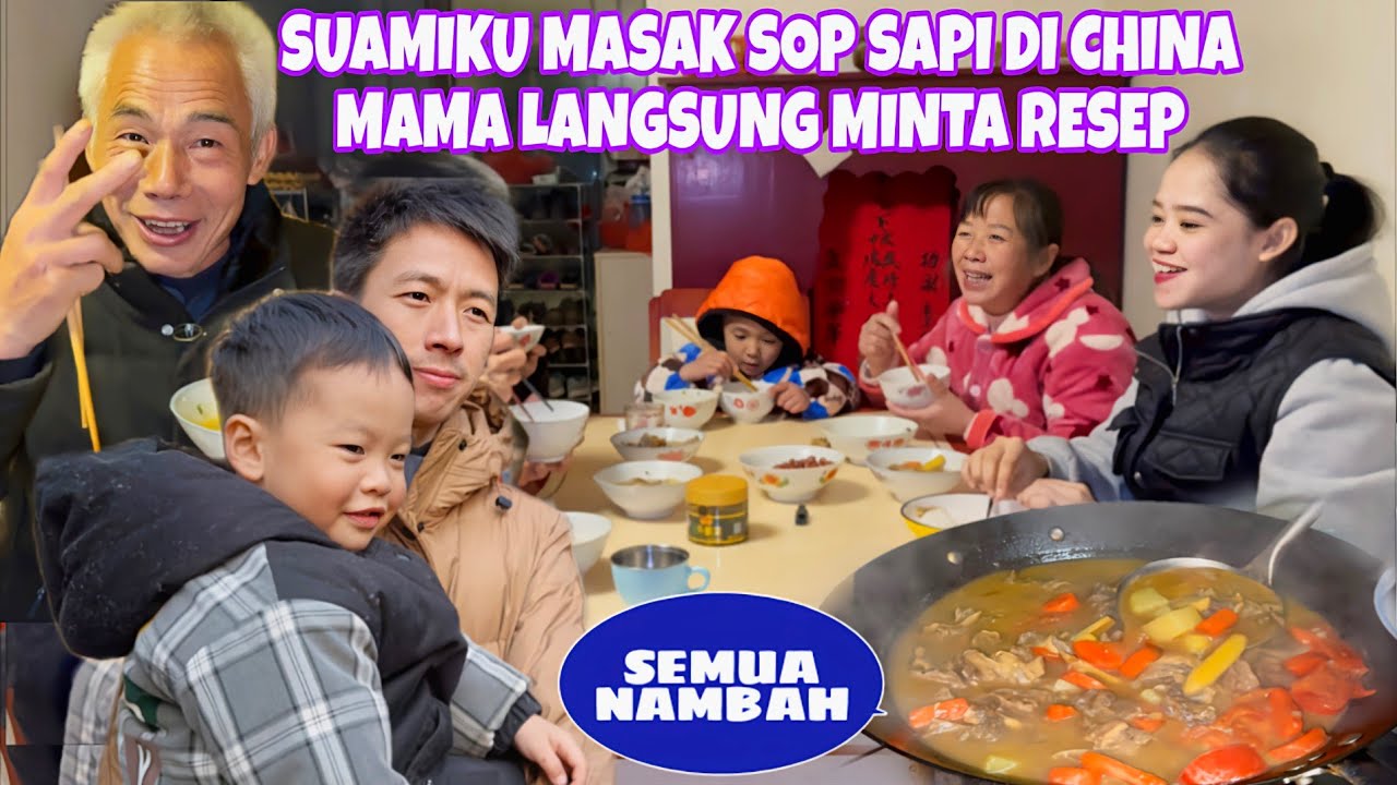 TERNYATA TERNAK MAMA PAPA DI CINONG BANYAK JUGA,SUAMIKU MASAK SOP DAGING SAPI INDONESIA SEMUA NAMBAH