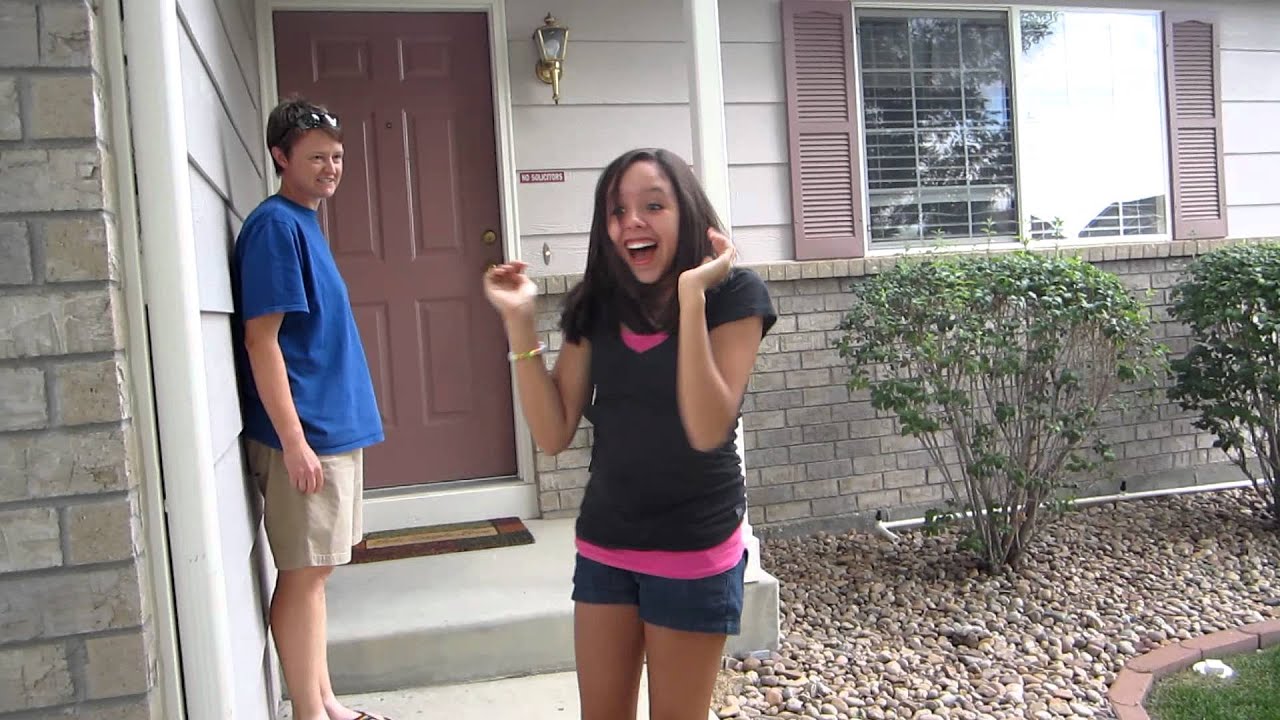 Surprising our 16 year old daughter with her dream car....... a blue Volkswagen Beetle.