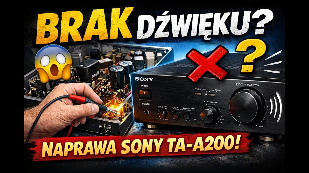 Sony TA-A200 brak dźwięku