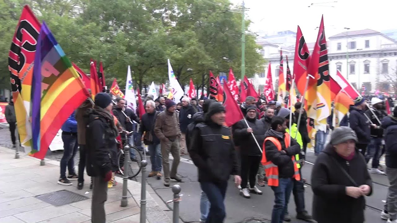 Sciopero 29 novembre, in 1500 al corteo milanese CUB: 