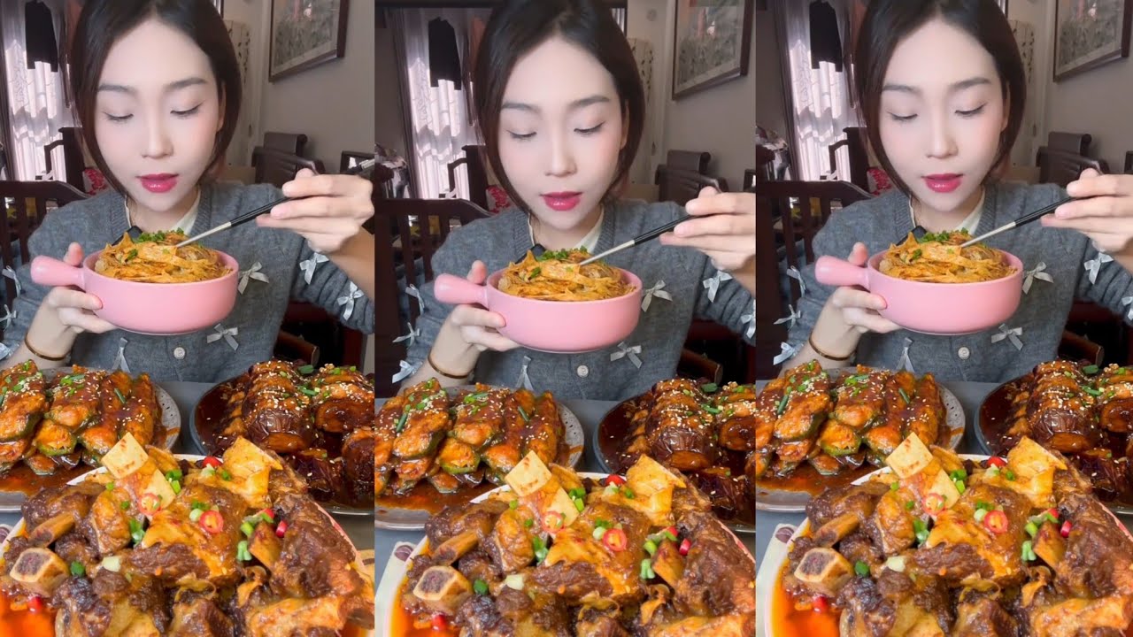 🔥Ultimate Mukbang Feast🍜🐷🐔🐄 Pork, Chicken Feet, Beef & Noodles !