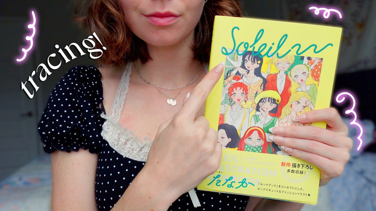 ASMR tracing pages & book tapping *soft whispers*