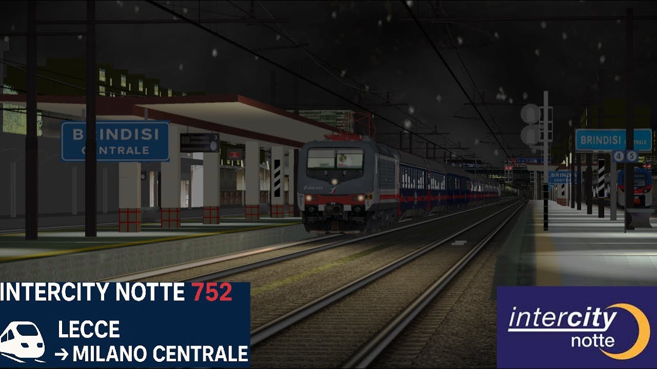 Train Simulator/Open Rails - Intercity Notte 752 da Lecce a Milano Centrale parte 1