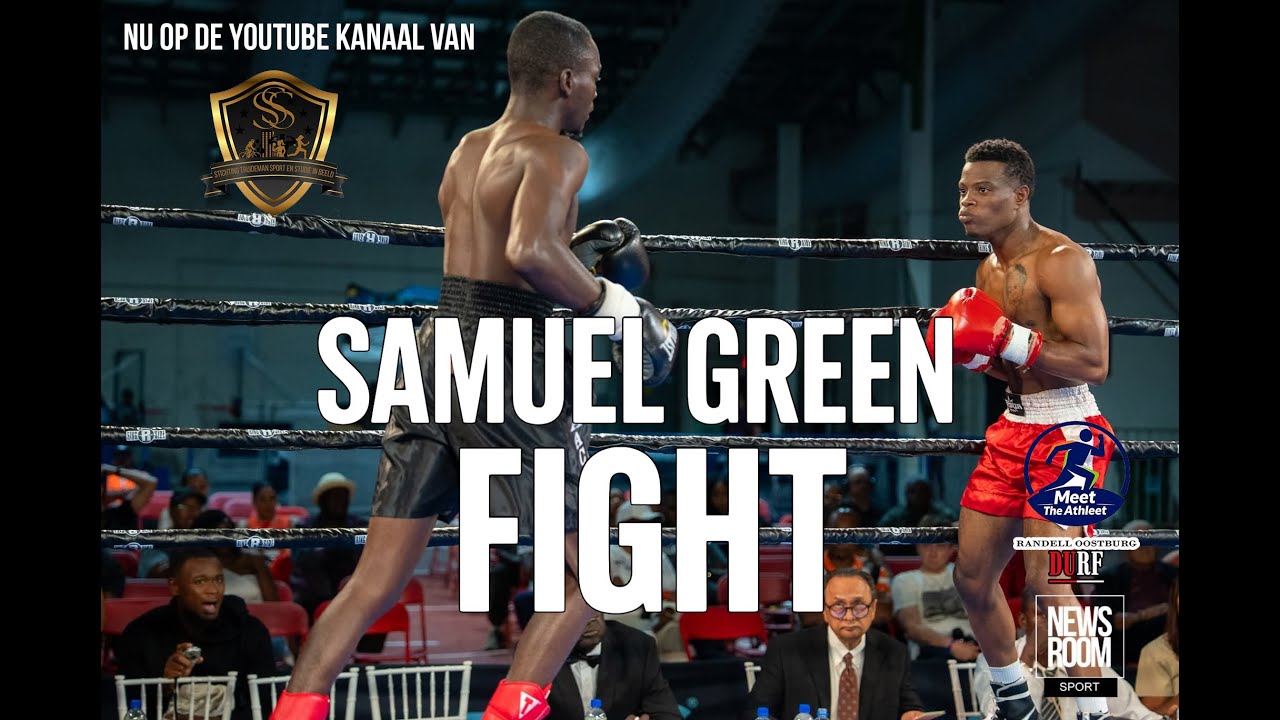 Samuel Green (Suriname) 🆚 Terrence Adams (Guyana) tijdens Caribbean Boxing Showdown