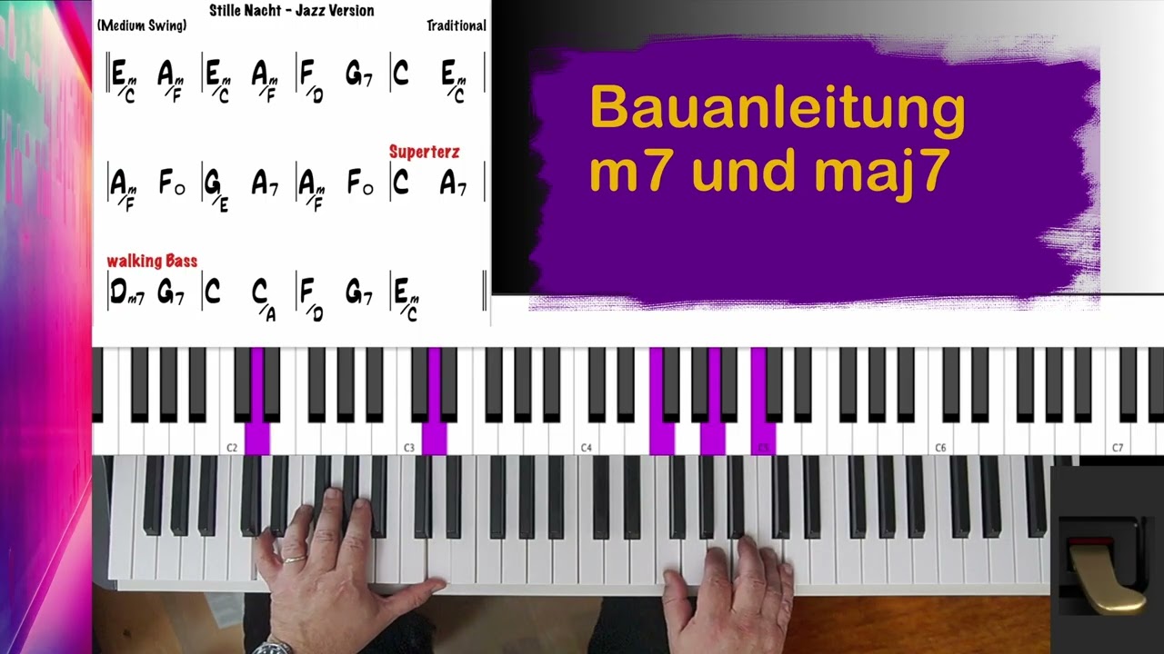 Bauanleitung m7 und maj7 Akkorde