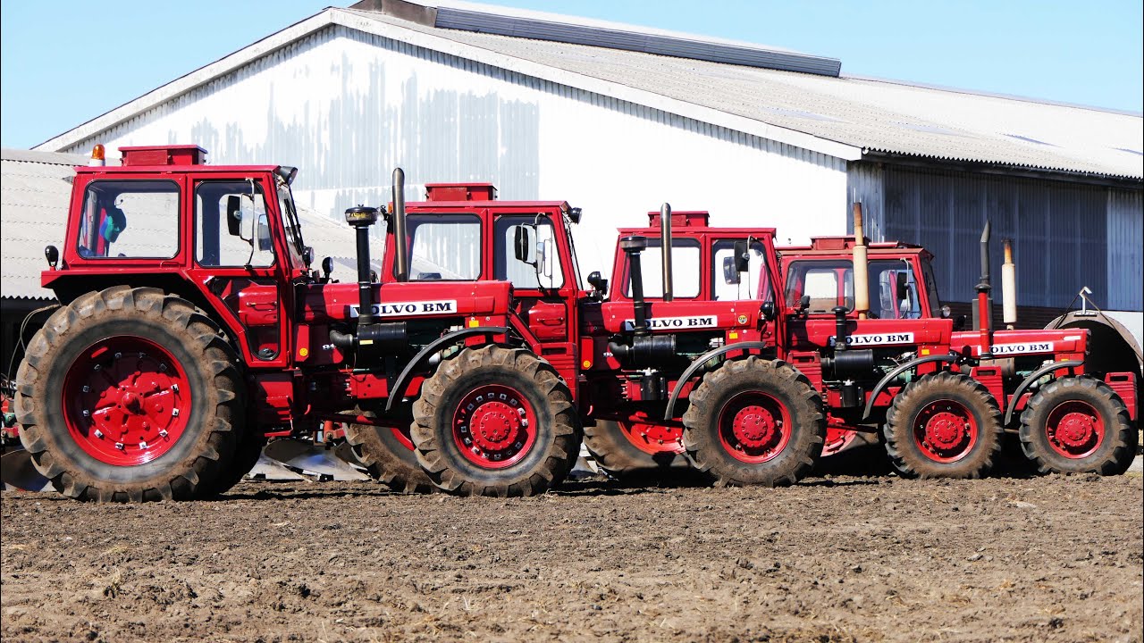 Volvo BM 814 Turbo working hard in the field Ploughing w/ 5-furrow Kverneland PB plough | DK Agri