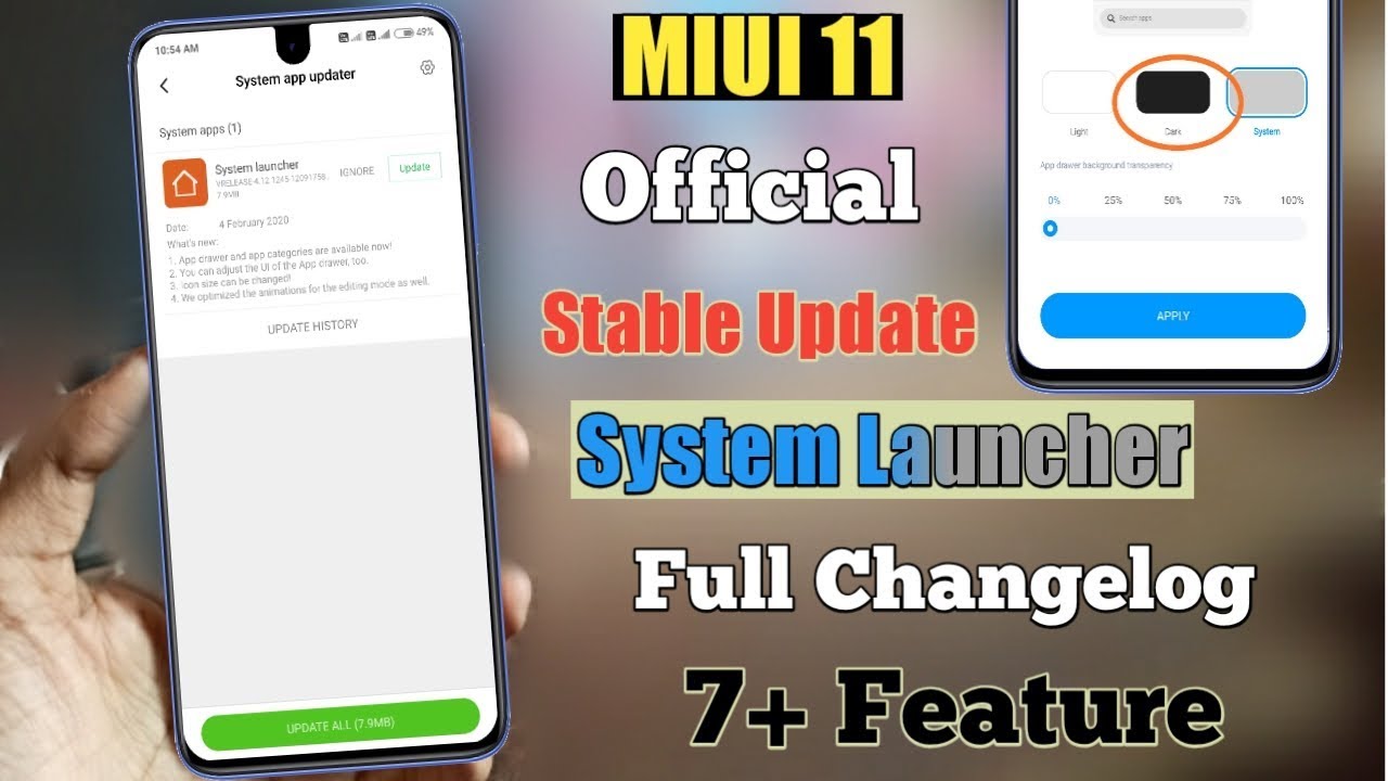 MIUI 11 System Launcher Official Stable Update Update Full Changelog