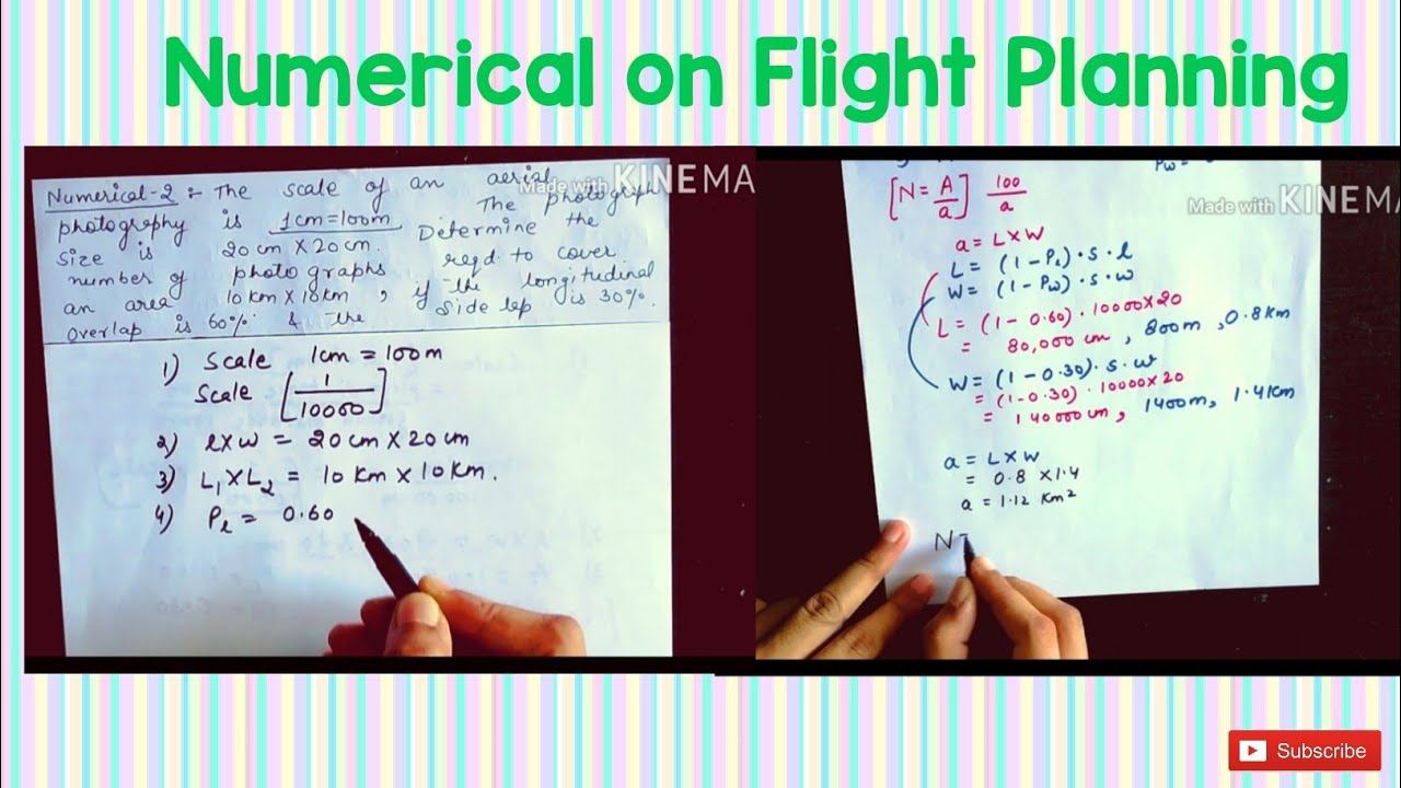 NUMERICAL PROBLEMS ON FLIGHT PLANNING AND NUMBER OF PHOTOGRAPH CALCULATION