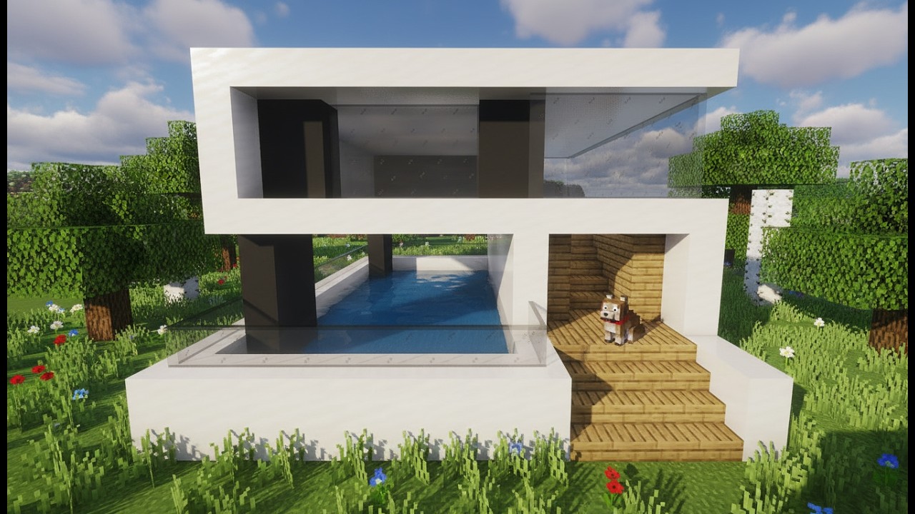 EASY 10 MINUTE MODERN HOUSE LARGE BUILDING | #Builderlad #minecraftBuilder