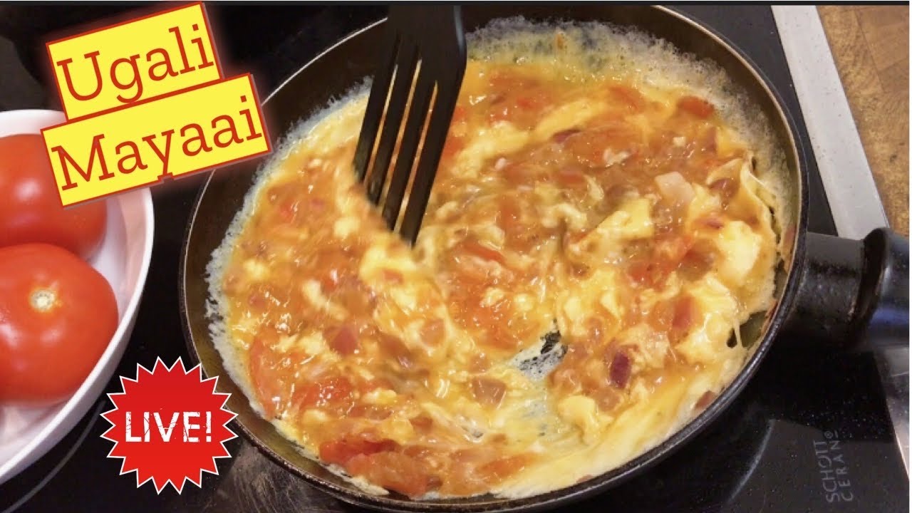 UGALI MAYAI ,HOW TO COOK UGALI , SCRAMBLED EGGS AND CABBAGE. #ugalirecipe #ugali