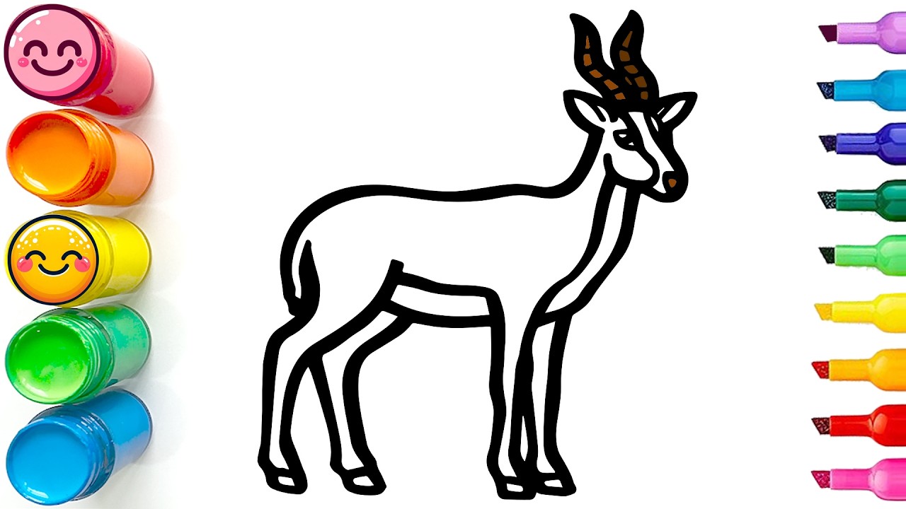 Drawing and Coloring a Cute Deer | Easy Step by Step Tutorial for Beginners