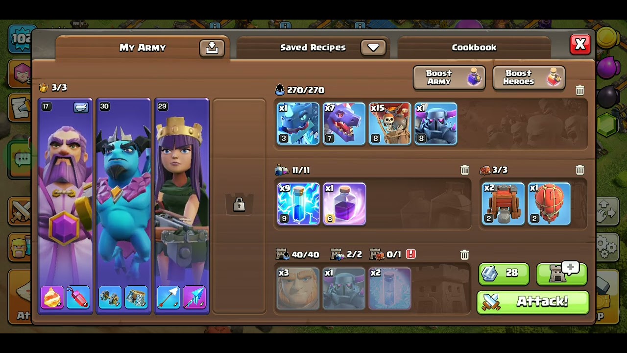 New session of clash of clan. Return to clash of clan.