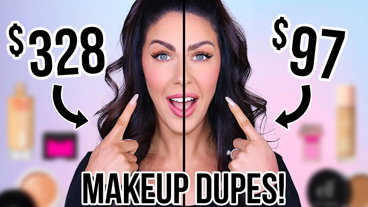 FULL FACE OF DUPES!! DRUGSTORE VS HIGH END MAKEUP - SAVE YOUR MONEY!!
