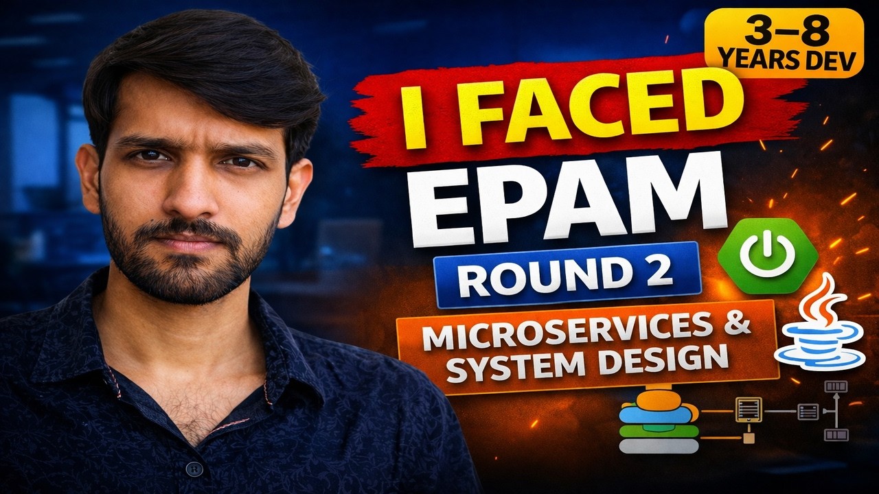 (Round 2) EPAM Interview Questions for Experienced Java Developer | Java + Spring Boot | 3&ndash;6 Years