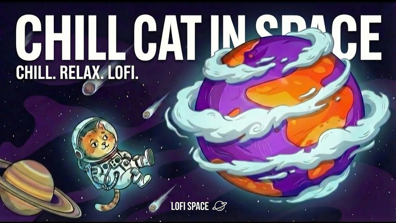 Chill Cosmic Cat 🐾🌌 Lofi Hip Hop Beats for Sleep, Study, Relax | Calm Atmosphere