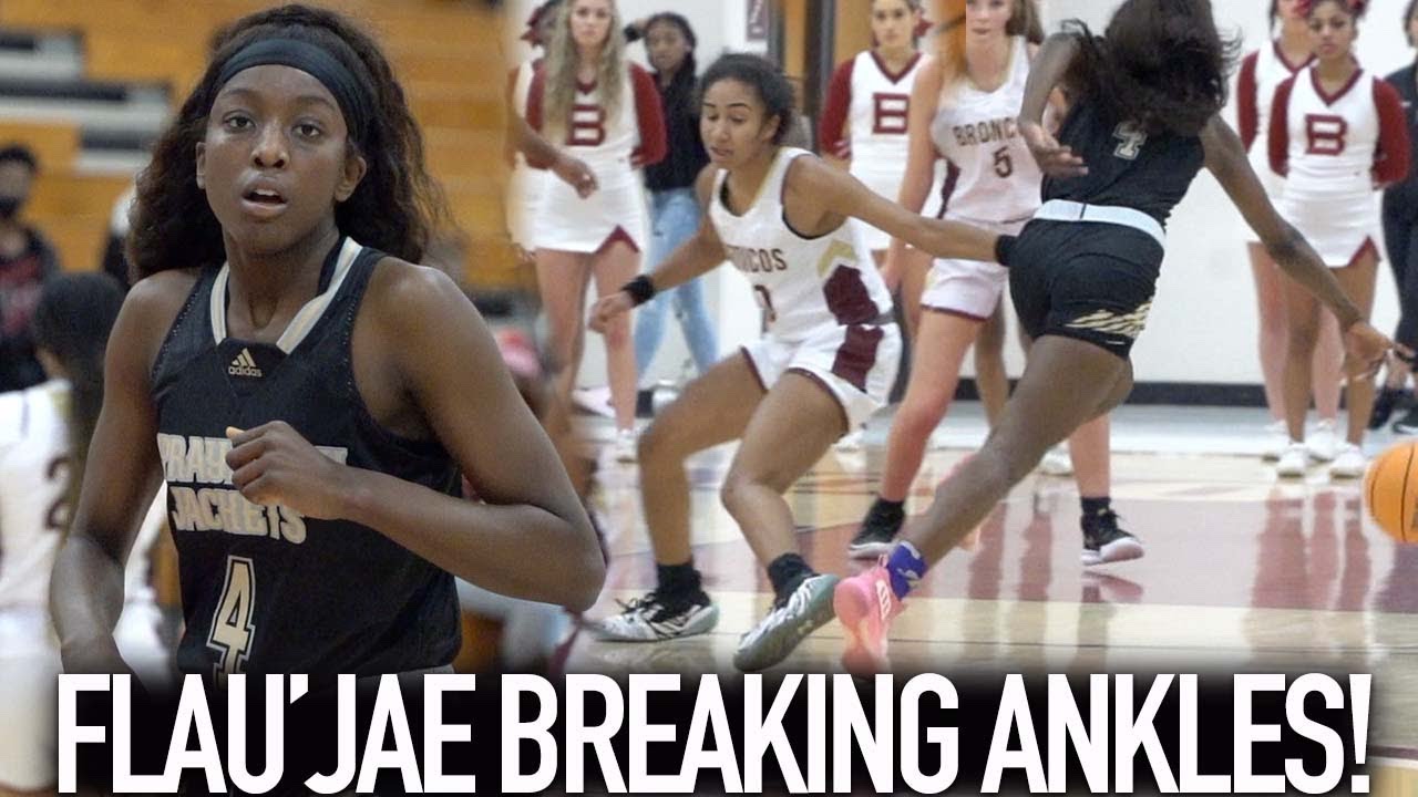Flau’Jae Johnson SHOWS OFF CRAZY HANDLES IN WILD BUZZER BEATER GAME!