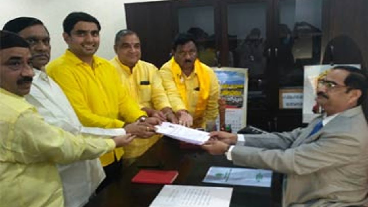 Nara Lokesh files nomination for MLC seat, along with four other TDP candidates
