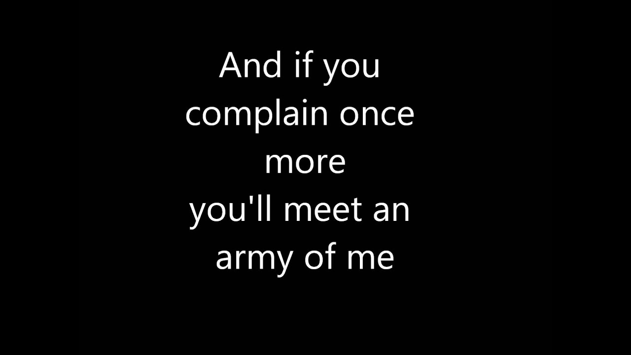 BJÖRK-ARMY OF ME LYRICS