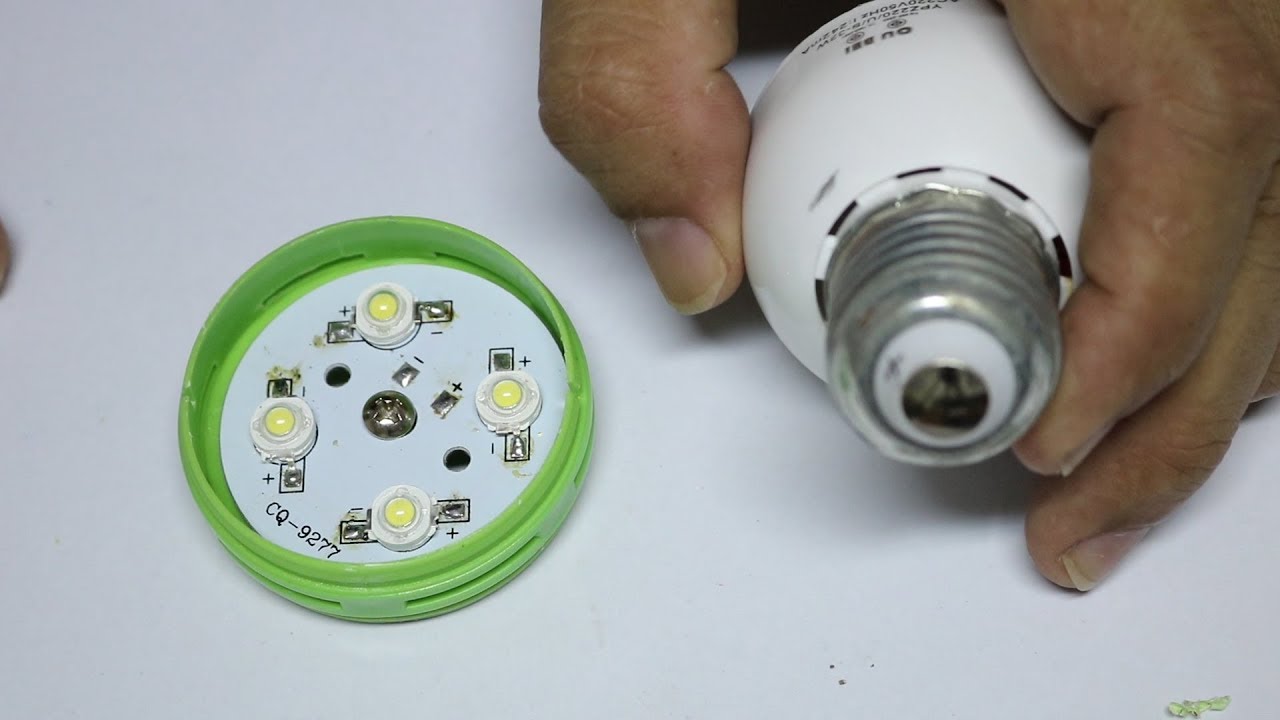 แปลงหลอดตะเกียบ เป็น หลอดแอลอีดี 12V (DIY LED light bulb)