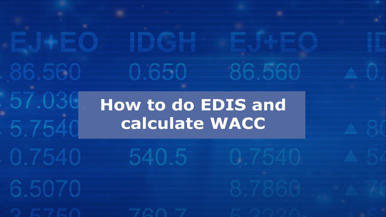 How to calculate WACC and transfer share from EDIS?