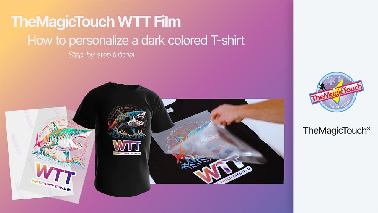How to personalize a DARK COLORED T-shirt with TheMagicTouch WTT