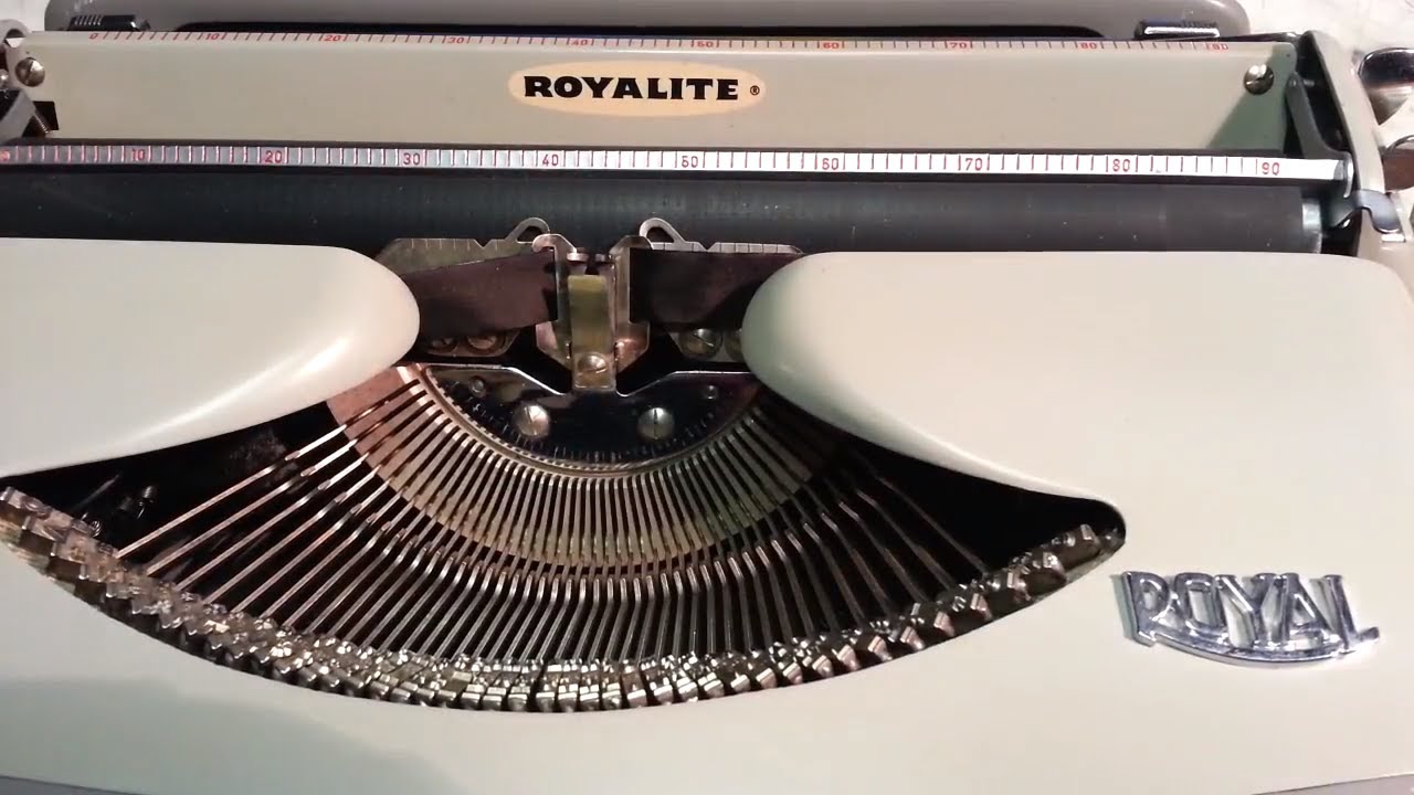 Royal Royalite Typewriter Ribbon Install Demo Clean & Serviced Vintage Manual from 1960