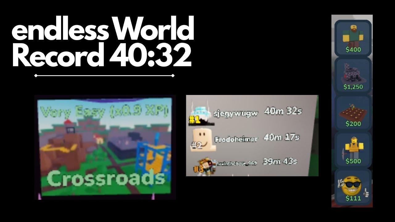 Endless World Record 40:32 | Robloxia Tower Defense #roblox #towerdefense #games 