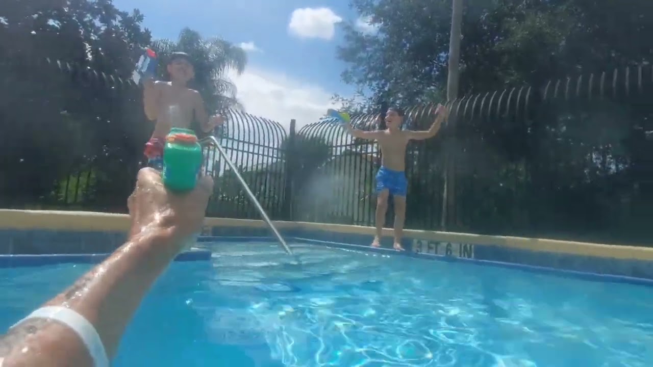 Mission: Splash Ops 2 💦 NERF Super Soakers 🔫 Map: N'hood Pool 🏊‍♂️