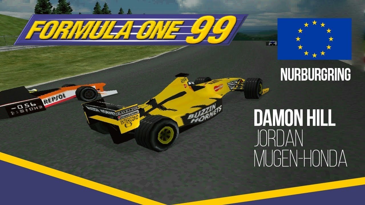 F1 99 ps1 gameplay:  Nurburgring - Damon Hill (Expert)