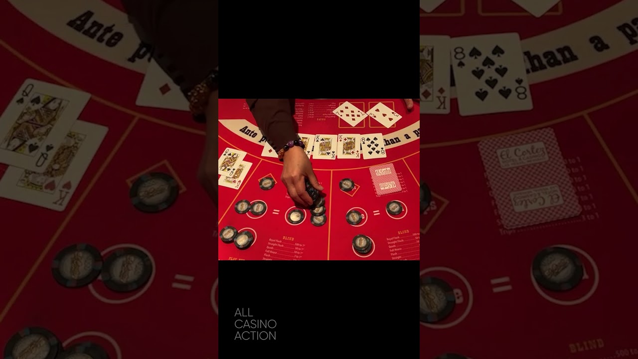 CRAZIEST AND LUCKIEST ULTIMATE TEXAS HOLD'EM HAND EVER!!! #shorts