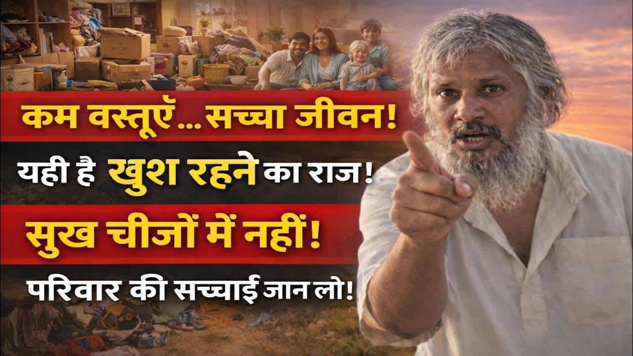 परिवार की असली सच्चाई क्या है? | कम चीजों में सच्चा जीवन कैसे जिएं!#योगी #yogi #motivation 