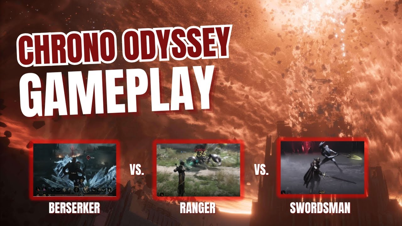 Chrono Odyssey Gameplay: Berserker vs Ranger vs Swordsman