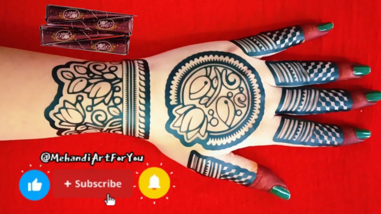 Trying Full hand mehndi stencil/how to use mehndi stencil 