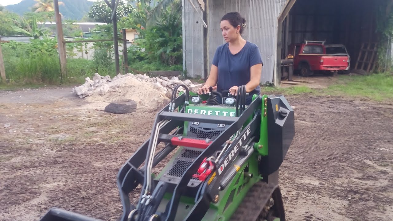 My Better Half learning to operate our latest equipment arrival - the 
