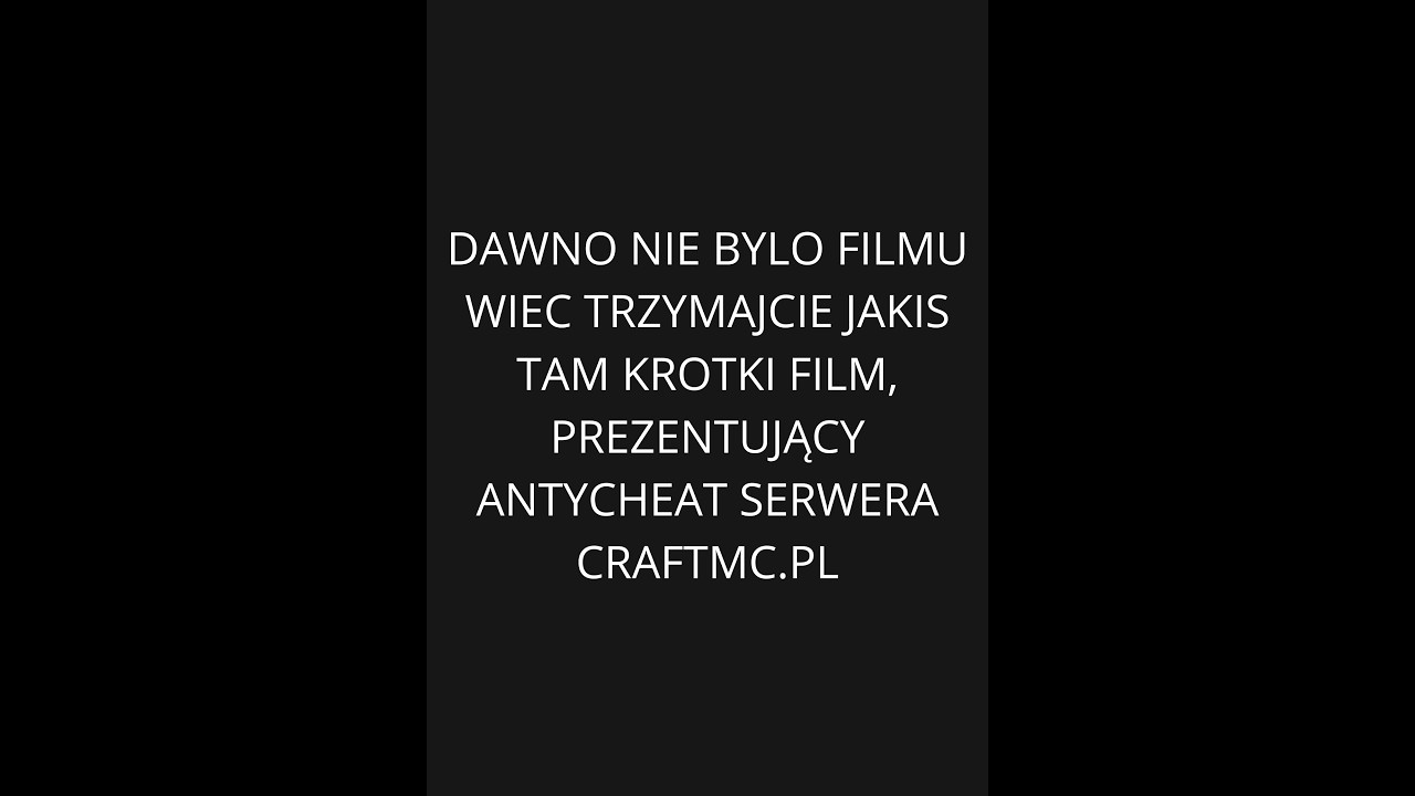 Prezentacja AntyCheata na serwerze CraftMC.PL