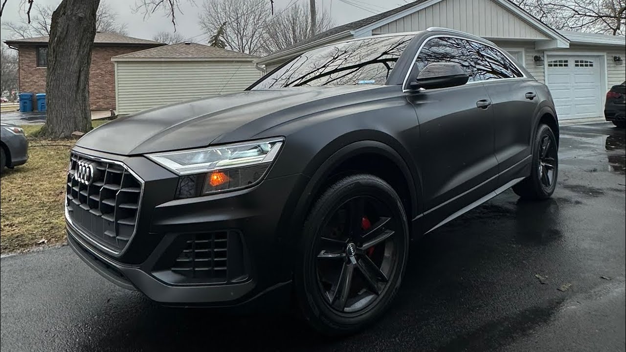 Audi Q8 Gets Wrapped in Beautiful Satin Black!!