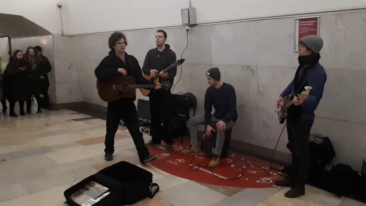 Brothers moving in Moscow metro