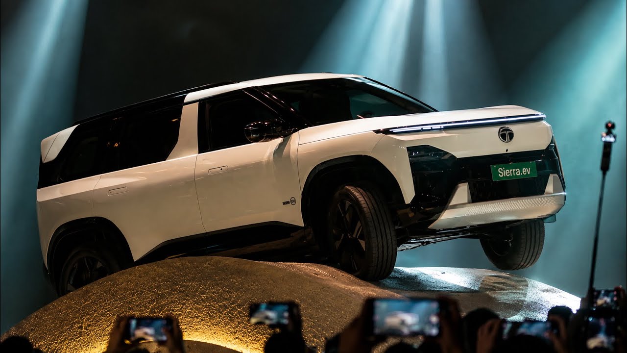 Tata Sierra EV First Public Reveal 🔥 | Official Entry at Launch Event | First Look