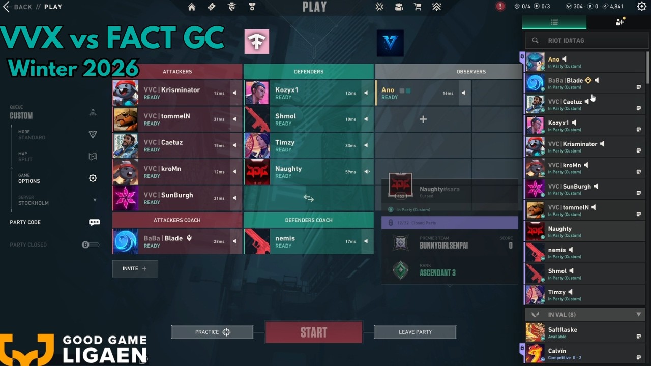 VVX vs FACT GC - Winter 2026