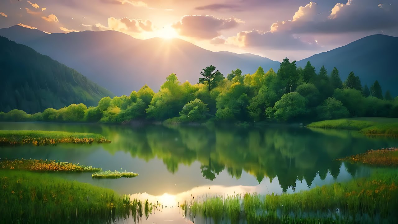 Can’t Focus? Listen to This Calm Lake for 14 Minutes 🌿 | Deep Relaxation Sounds #nature #greenery