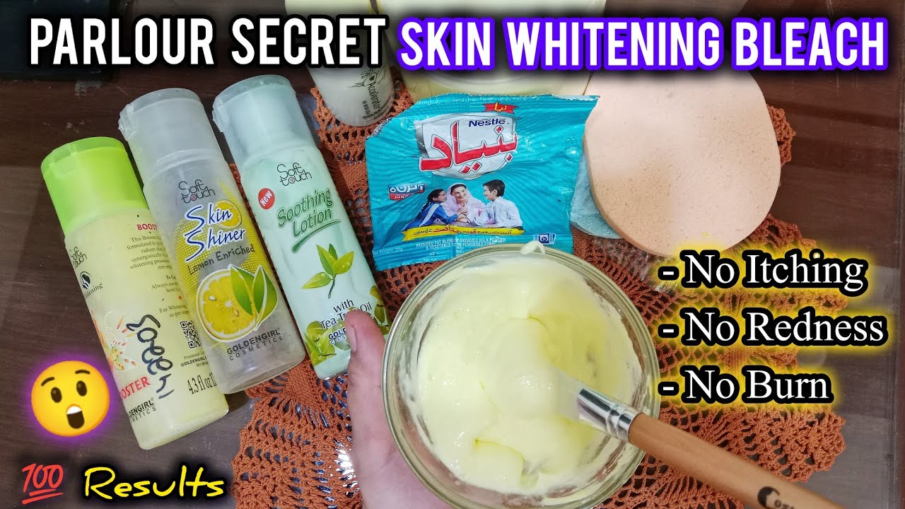 Parlour Secret Skin Whitening Bleach | Face Whitening Bleach At Home | Bleach Karne Ka Tarika