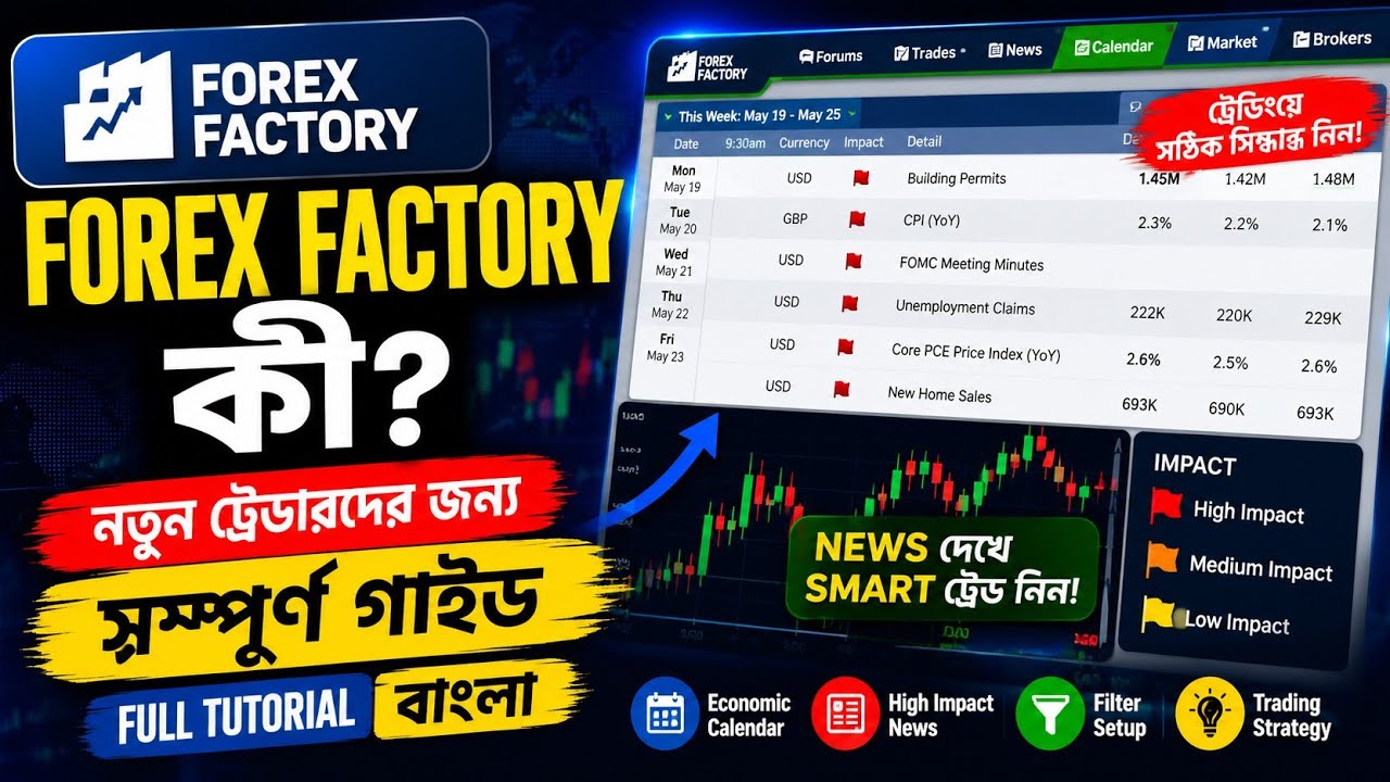 Forex Factory কী? নতুন ট্রেডারদের জন্য সম্পূর্ণ গাইড | Full Tutorial বাংলা