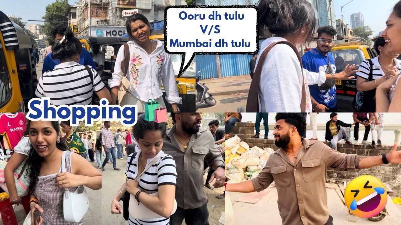 Tulu words dh mith debate andh❌ 🫣😅|| Bandra Shopping || Tulu Vlog || Karkera Family
