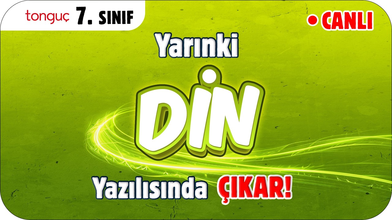 CANLI 🔴 YARINKİ DİN YAZILISINDA &Ccedil;IKAR❗ ✍🏻 7. SINIF #2026