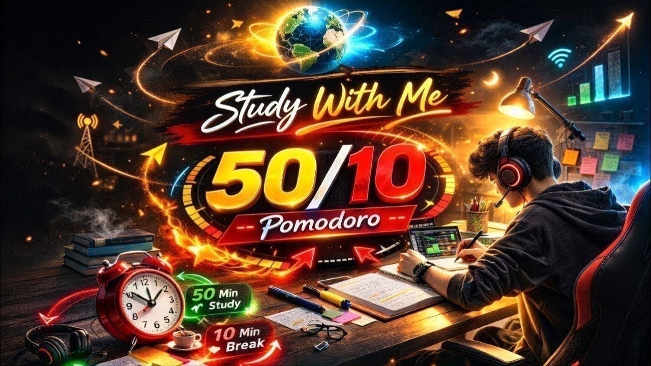 ادرس معي 5 ساعات في رمضان (سادس - توجيهي) 📚🌙 - Study with me for one hour live 🚀