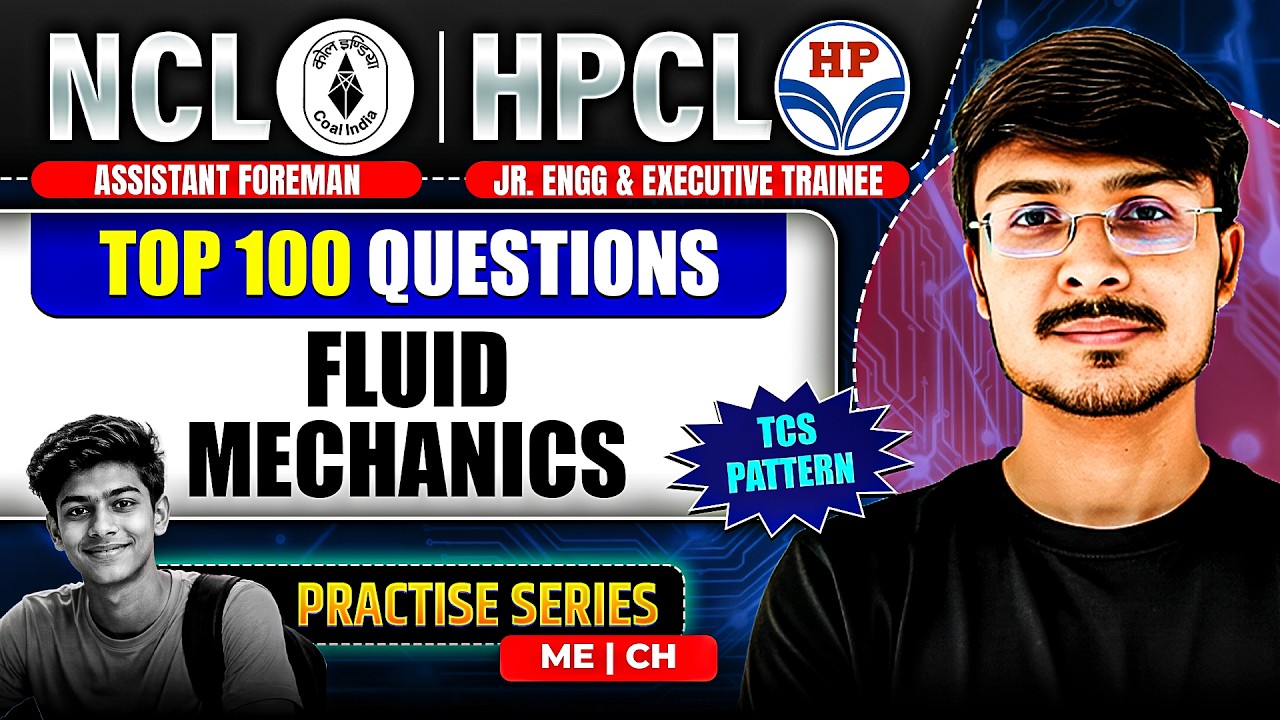 HPCL Recruitment 2026 | HPCL PYQs | 1000 Most Important Fluid Mechanics Questions for JE & ET(ME/CH)